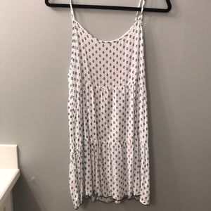 White and Blue Patterned Dress